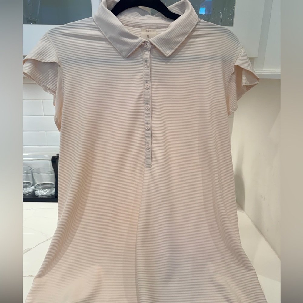 CALIA Women's Flutter Sleeve Golf Shirt - XL